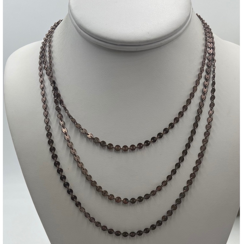 Soixante Neuf Jewels .925 Sterling Silver Triple Strand Beaded Necklace 21g Boho